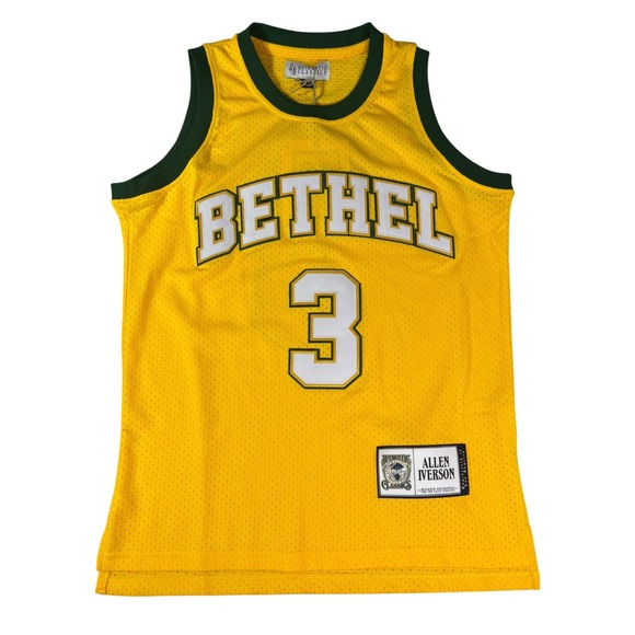 Authentic Classics Other - Authentic Classics Allen Iverson Bethel High School Jersey Yellow Green XS New